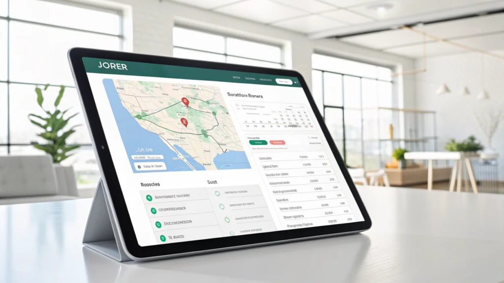 Jobber software dashboard showing field service management and scheduling